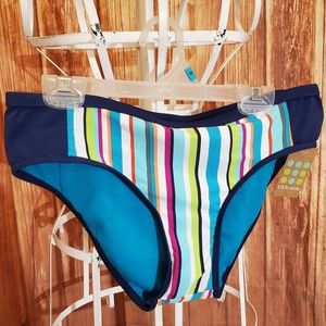 Title Nine Striped Bikini Bottoms Sz Small